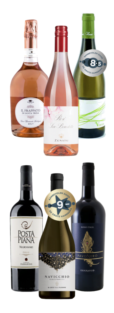 huichelarij Fluisteren Slapen Proefpakket 6 Italiaanse wijnen: rood - wit - rosé - Casa Del Vino Amsterdam