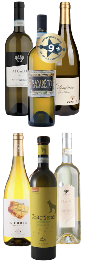 Proefpakket zes witte Italiaanse wijnen