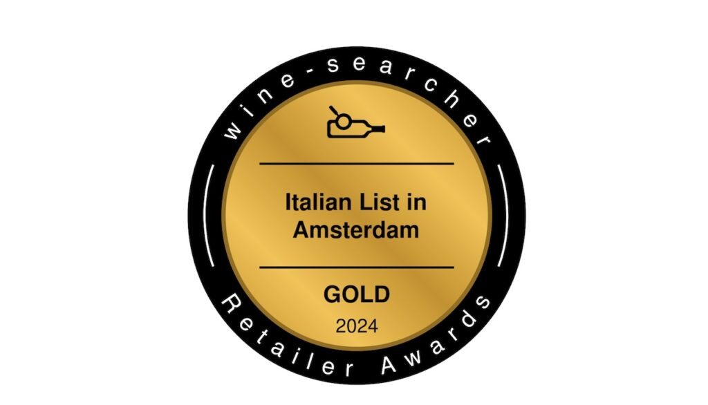 Wine Searcher Retailer Award Casa del Vino Italian List in Amsterdam Gold