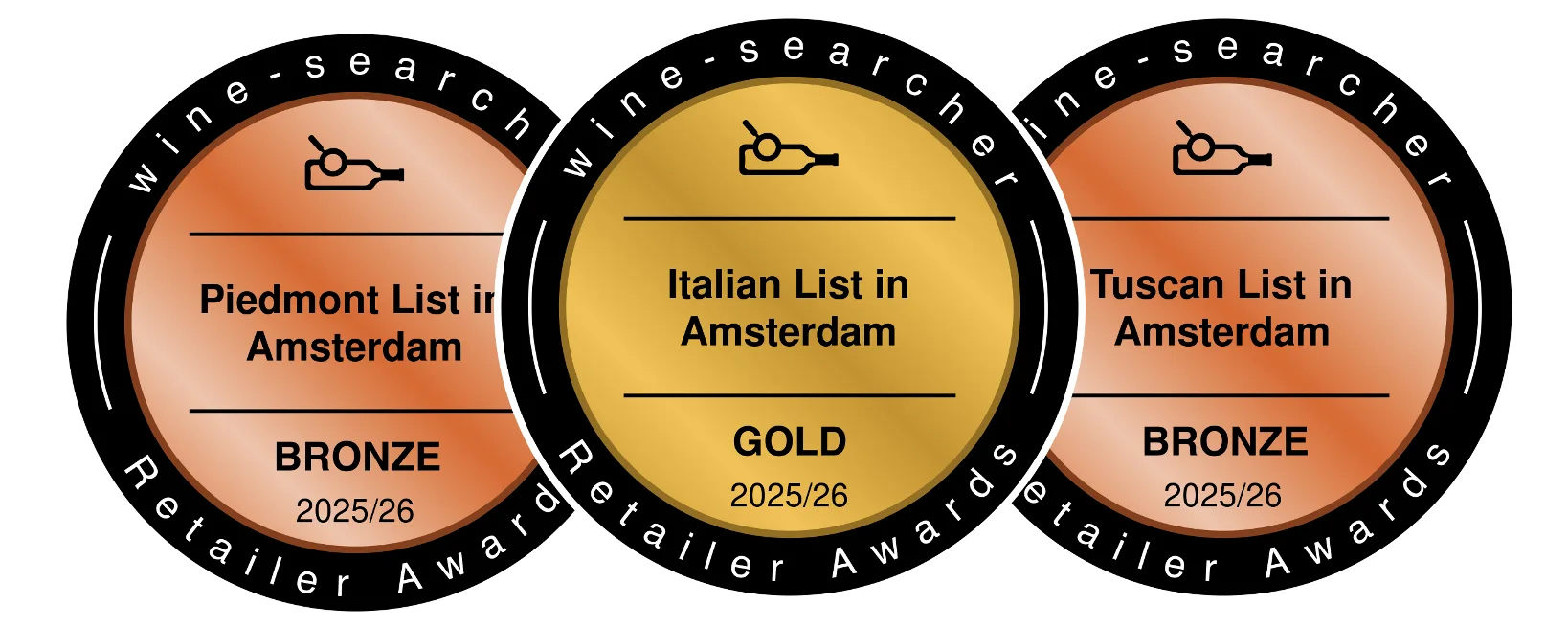 Casa del Vino winnaar WIne-Searcher retailers award Italian List Amsterdam