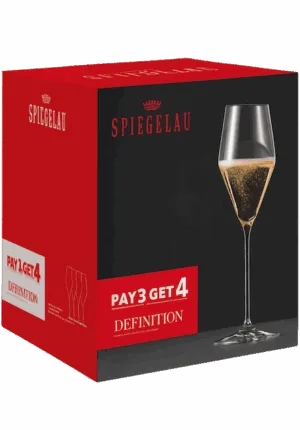 Spiegelau Definition Champagne glazen 3 + 1 gratis actie