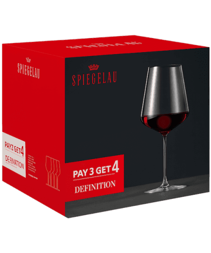 Spiegelau Definition Bordeaux glazen 3 + 1 gratis actie